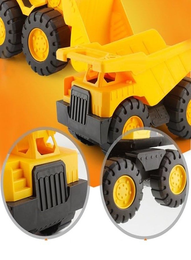 Globular Dumper Bulldozer 2 Piece Combo Vehicle Construction Engineering Truck Toy for Kids, Unbreakable Push and Go Truck for Kids Pull Back (23 x 16 CM Medium) Pack of 2 - Image 5